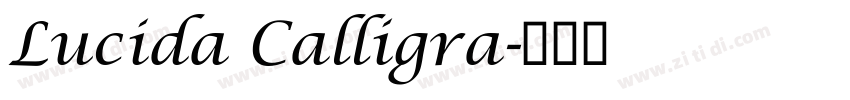 Lucida Calligra字体转换